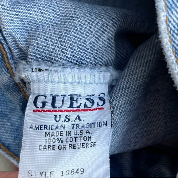 Guess Jeans Vintage Denim Jacket Size S Button Front - Picture 12 of 12